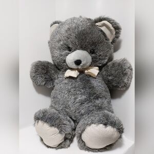 Vintage Dan Dee 20" Teddy Bear Polka Dot Feet Ears Bow Tie - Read